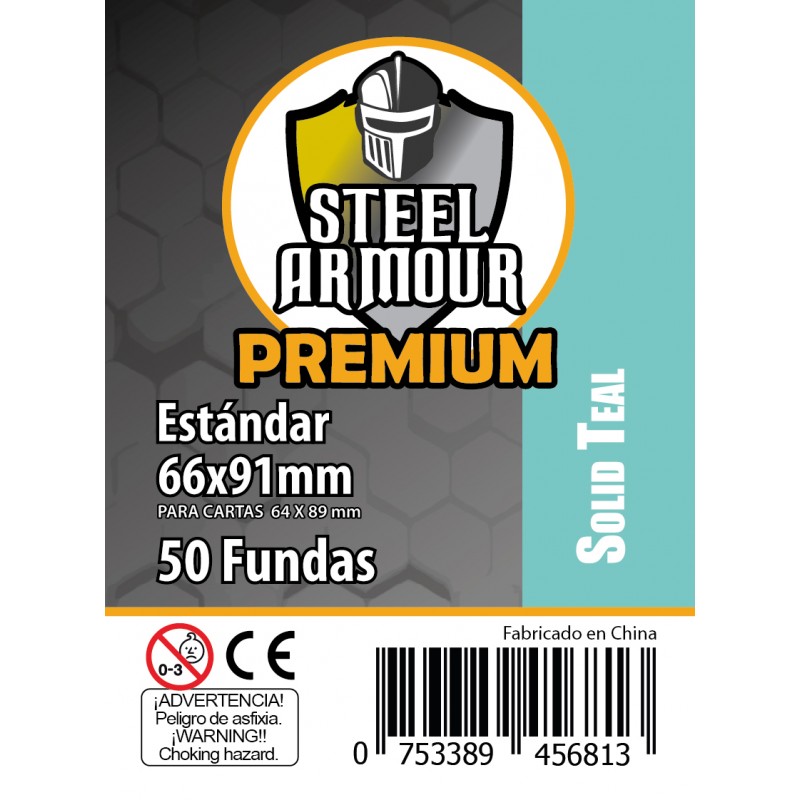 Fundas Steel Armour Premium Opacas 50u - Aguamarina