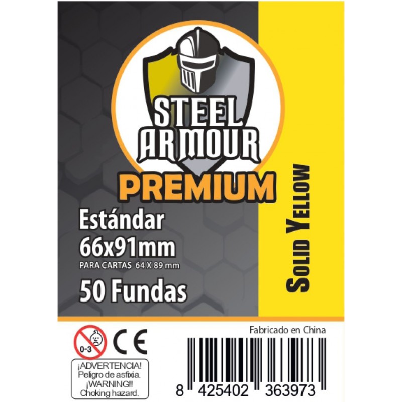 Fundas Steel Armour Premium Opacas 50u - Amarillo
