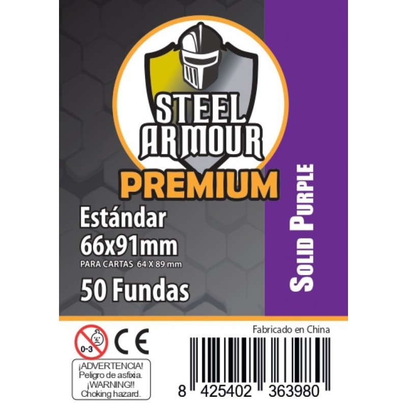 Fundas Steel Armour Premium Opacas 50u - Morado