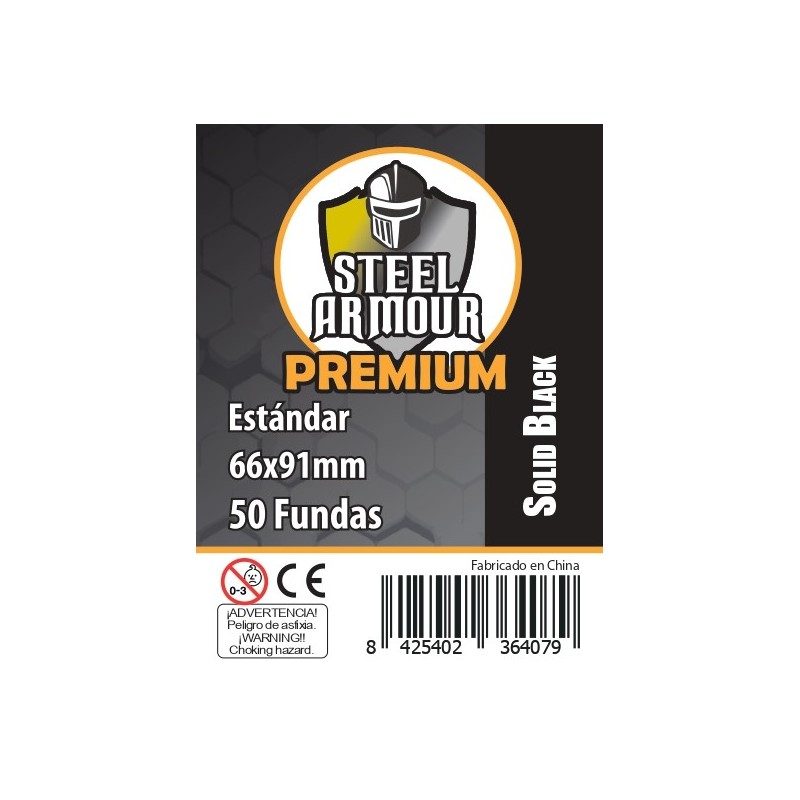 Fundas Steel Armour Premium Opacas 50u - Negro