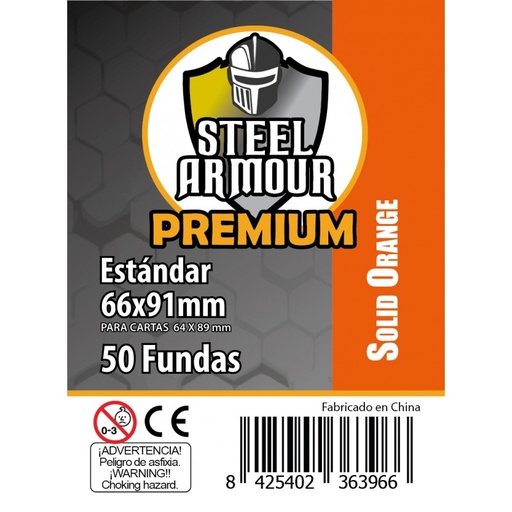 Fundas Steel Armour Premium Opacas 50u - Naranja
