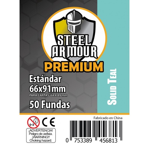 Fundas Steel Armour Premium Opacas 50u - Aguamarina