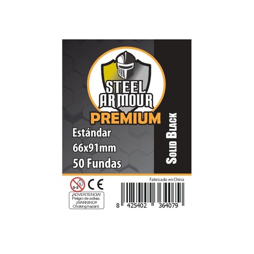Fundas Steel Armour Premium Opacas 50u - Negro