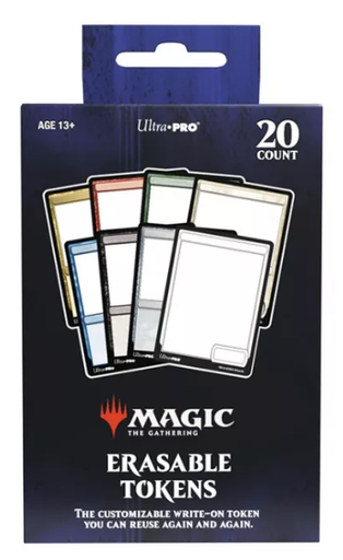 Erasable tokens for Magic: the Gathering
